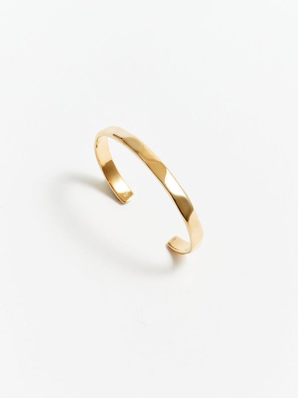 bassike anna beck small wavy cuff in gold