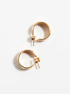 bassike anna beck wavy hoop earring in gold