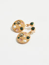 bassike anna beck wavy stone drop earrings in gold