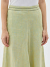 linen melange draped skirt