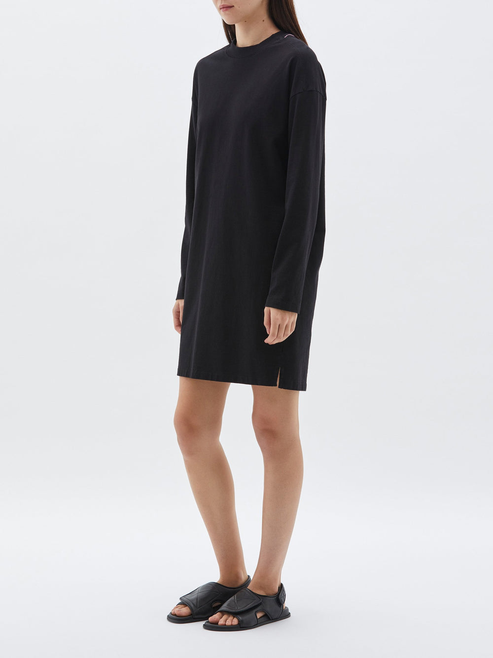 dbl jsy boxy l/s t.shirt dress