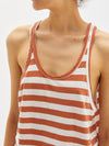 stripe slouch athletic tank