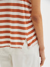 stripe slouch athletic tank