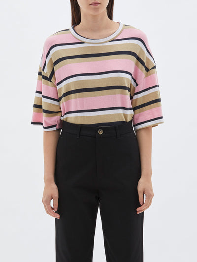 stripe os wide htg s/s t.shirt