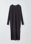 fitted rib l/s dress