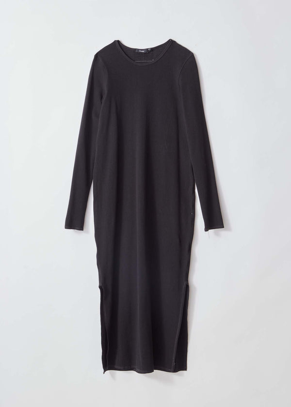 fitted rib l/s dress