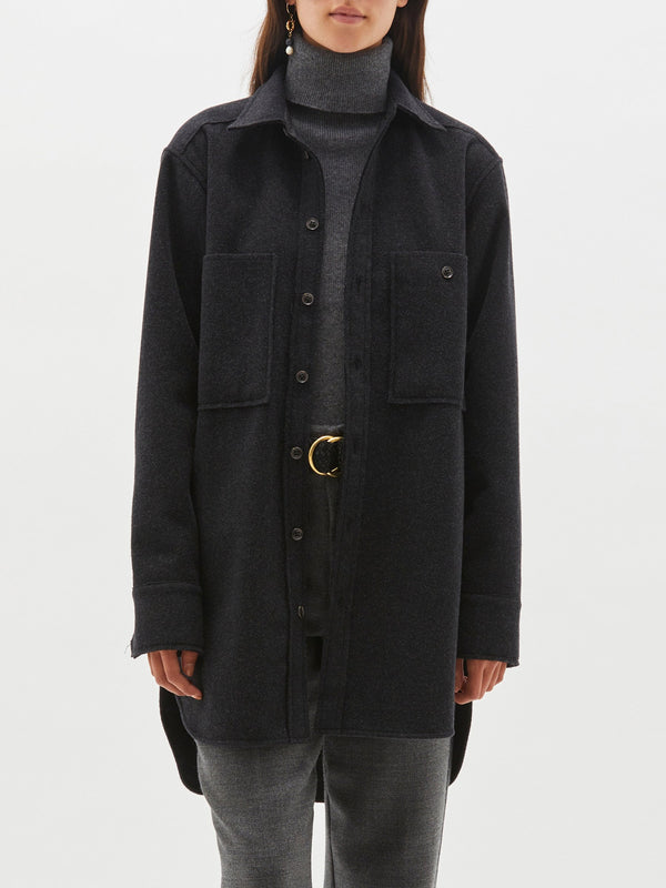 wool felt overshirt