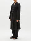 wool linen relaxed trench