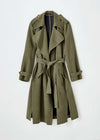 wool linen relaxed trench