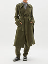 wool linen relaxed trench