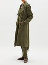 wool linen relaxed trench