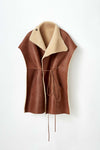 reversible shearling cape