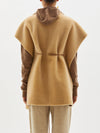 reversible shearling cape