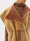 reversible shearling cape