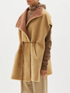 reversible shearling cape