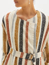 textured stripe cotton jacket