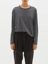 stripe boxy l/s t.shirt