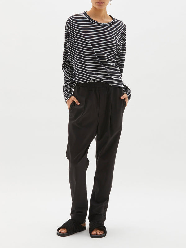 stripe boxy l/s t.shirt