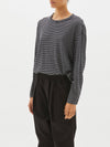 stripe boxy l/s t.shirt