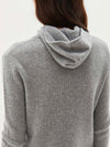 fitted hooded ribbed knit