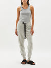 melange knit trackpant