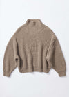 melange chunky turtleneck knit