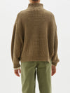 melange chunky turtleneck knit