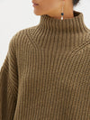 melange chunky turtleneck knit