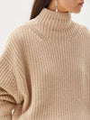 melange chunky turtleneck knit