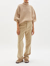 melange chunky turtleneck knit