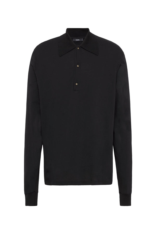 polo style jersey long sleeve t.shirt