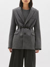 slim line wool twill coat