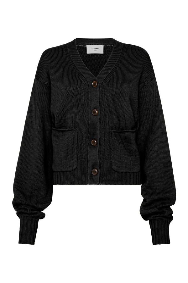wool cashmere cropped cardigan
