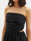 strapless cotton dress