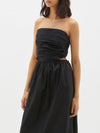 strapless cotton dress