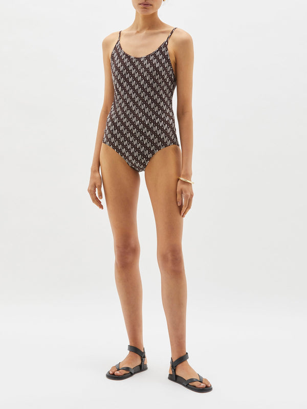 printed scoop front one piece