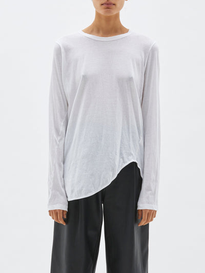 heritage scoop hem long sleeve t.shirt