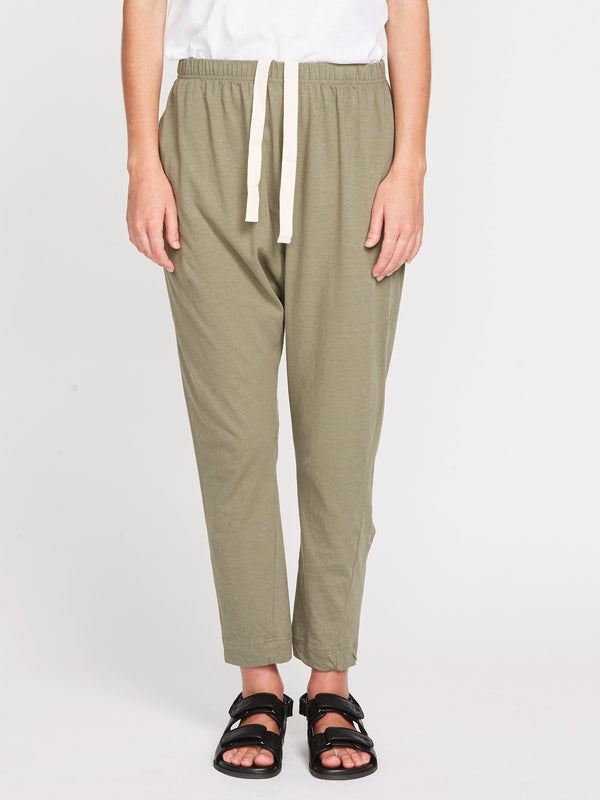 panelled slouch jersey pant