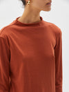 raised neck slim l/s t.shirt