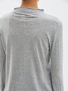 bassike vintage rib sleeve detail t.shirt in black