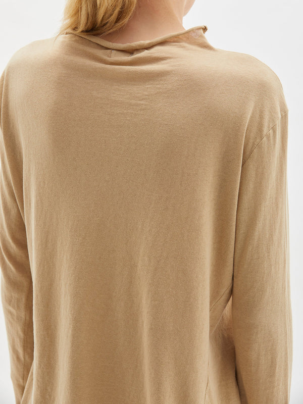 raised neck slim l/s t.shirt