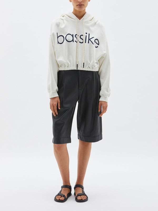 bassike gathered hooded sweat