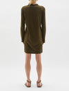 raised neck slim l/s dress