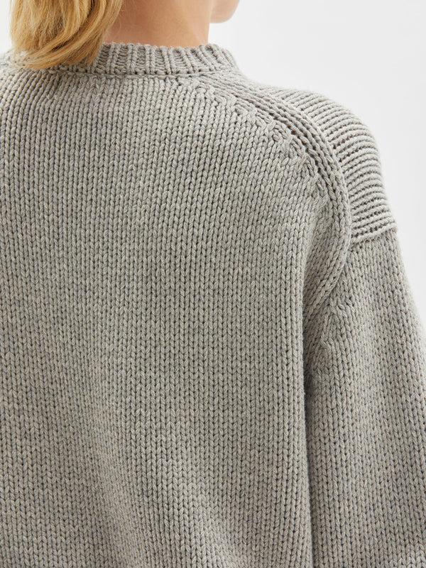 chunky crew neck knit