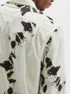 splatter print cotton shirt