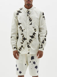 splatter print cotton shirt