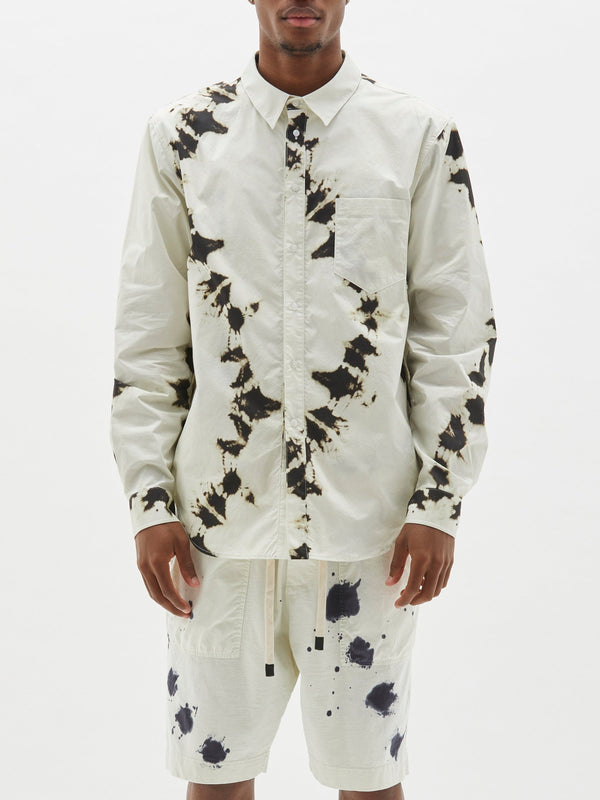 splatter print cotton shirt