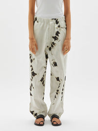 splatter cotton gusset pant