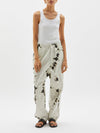 splatter cotton gusset pant