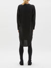 v neck bxy contrast l/s dress